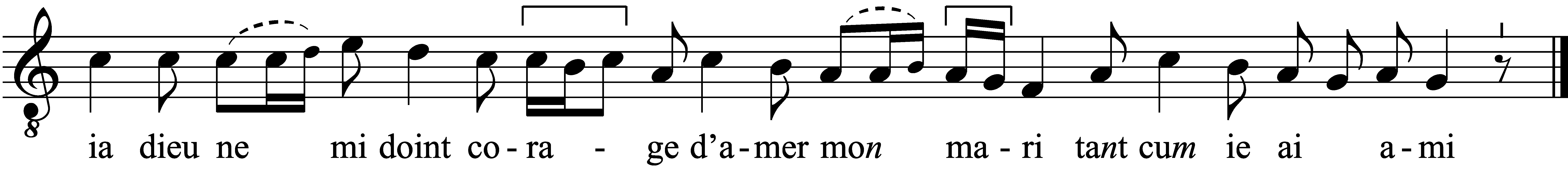 Refrain musical notation